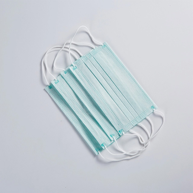 Masque facial médical non tissé jetable anti-poussière anti-virus à 3 plis